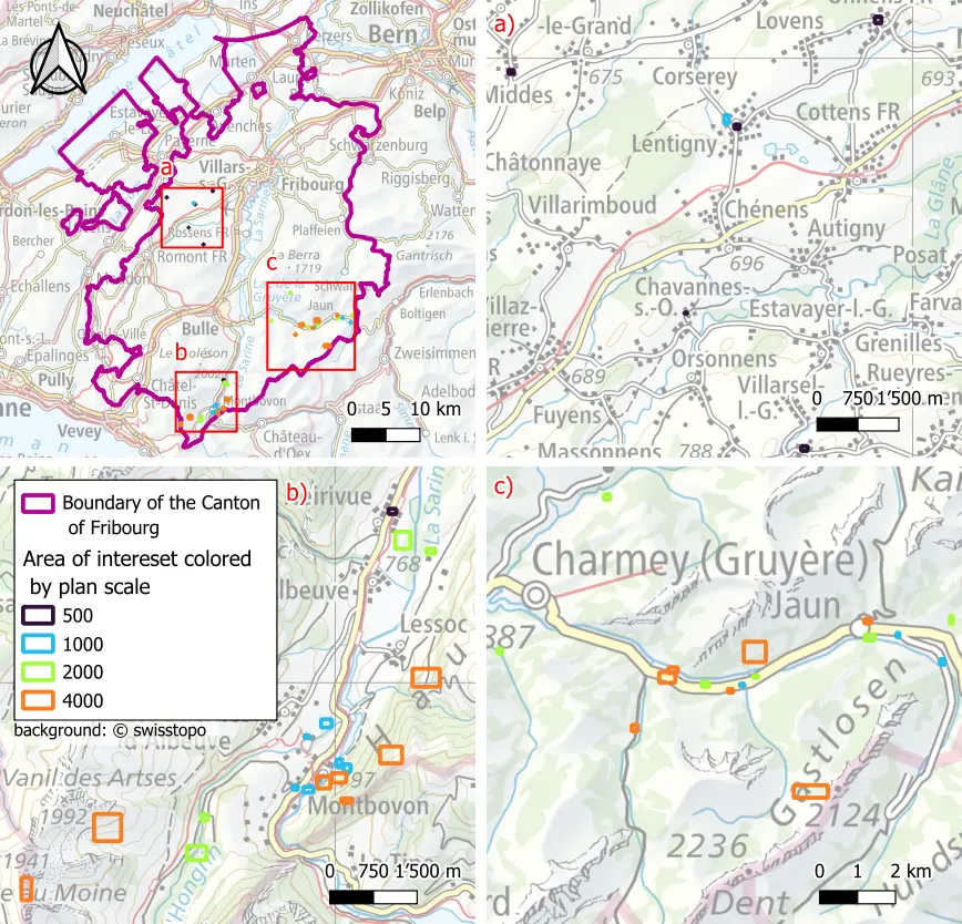 Areas of interest